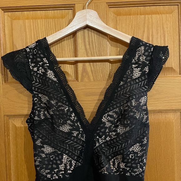 Lulus Give a Glam Black Lace Lace-Up Bodycon Dress - Picture 8 of 10